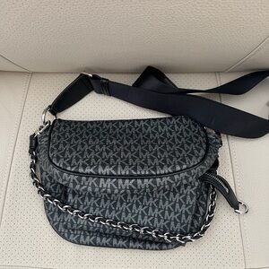 Michael Kors Charcoal and Black Chain Crossbody